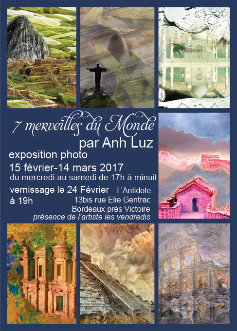 Flyer de l'expo Les Merveilles du Monde/ Flyer of the Wonders of the World exhibit